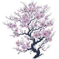 vattenfärg barock sakura prakt png design, generativ ai