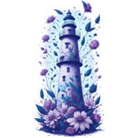 aquarelle phare png conception, génératif ai