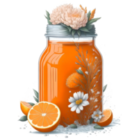 Watercolor Stylish Modern Jar PNG Design, Generative AI