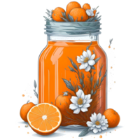 Watercolor Stylish Modern Jar PNG Design, Generative AI