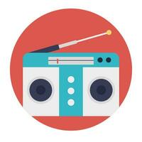 Favorite genres and songs with this radio design icon vector