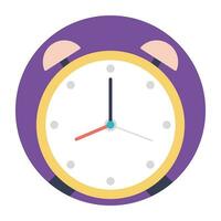 An alarm clock, flat  design vector