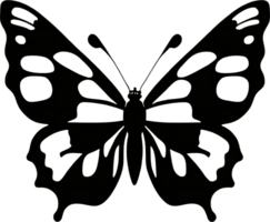 A vibrant color butterfly on a white background. AI- Generative png