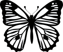 un vibrante color mariposa en un blanco antecedentes. ai- generativo png