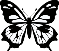 A vibrant color butterfly on a white background. AI- Generative png
