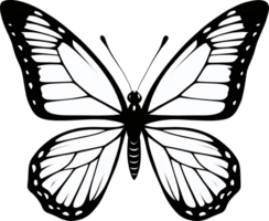 A vibrant color butterfly on a white background. AI- Generative png