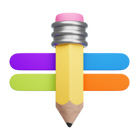 3D Chart with Business-related 3d elements. png