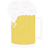 Beer with bubbles in a glass png