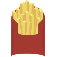 French fries in red box png