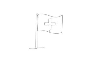 A flag celebrating Columbus' Day vector