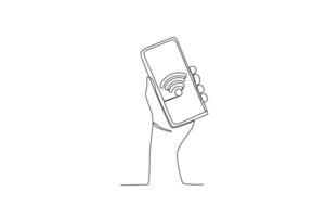 A good Internet signal cellphone vector