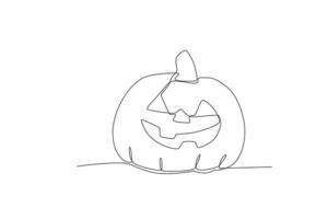 A pumpkin for a Halloween party vector