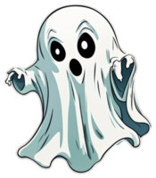 raccapricciante fantasma Halloween etichetta design png