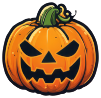 gruselig Halloween Kürbis Aufkleber Design png