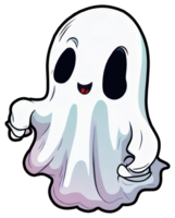 carino Halloween fantasma etichetta design png