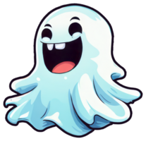 Cute Halloween Ghost Sticker Design png