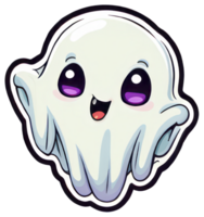 Cute Halloween Ghost Sticker Design png