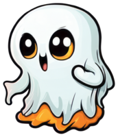 Cute Halloween Ghost Sticker Design png