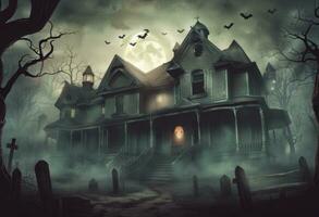Creepy Retro Style Halloween Background photo