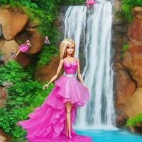 Barbie look waterfall photo