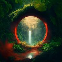 Mars Portal in jungle photo