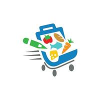 grocery logo design vector