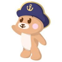 pequeno Urso marinheiro ilustrações png