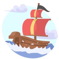 pirate navire paysage des illustrations png