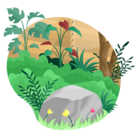 bosque paisaje ilustración png