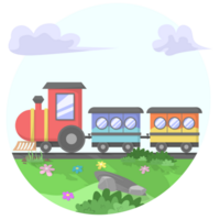 tren paisaje ilustraciones png