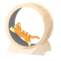 gatto giocando su il in esecuzione rullo illustrazione png