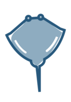 blue cartoon stingray png