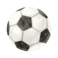 Soccer ball. Football ball. Watercolor hand drawn illustration. Isolated. Sports equipment. For football club, sporting goods stores, poster and postcard design png