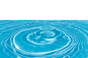 Blue water with ripples on the surface. Defocus blurred transparent blue colored clear calm water surface texture with splashes and bubbles. Water waves with shining pattern texture background. png