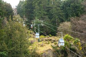 Queenstown, New Zealand -September-25-2017 - The Queenstown skyline Gondola , Take a scenic Gondola ride to enjoy Queenstown's most spectacular views. At the top of Bob's Peak. photo