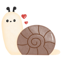 escargot mignonne dessin animé png