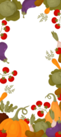 Vegetables  food. Vertical banner png