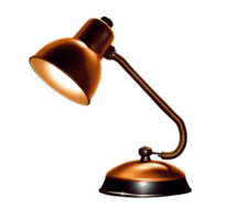 Desk lamp isolated on white or transparent background cutout. Generative AI png