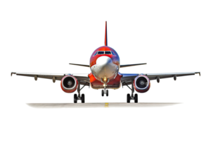 Airplane isolated on white or transparent background cutout. Generative AI png