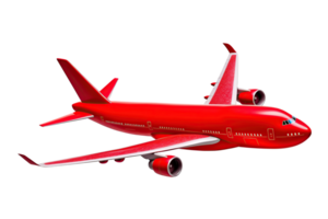 Airplane isolated on white or transparent background cutout. Generative AI png