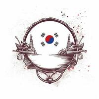 National liberation day of South Korea banner. Generative AI photo