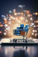 cyber monday retail sales. Generative AI photo