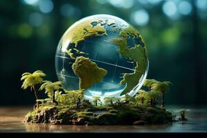 Climate change and global warming. Generative AI photo