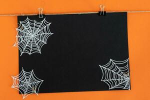 Decorated background frame for Halloween. photo