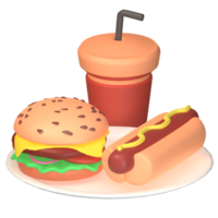 3d Isolated Rendered Icon Fast Food Delicious png