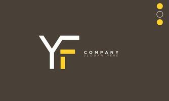 YF Alphabet letters Initials Monogram logo FY, Y and F vector