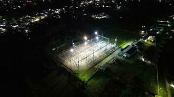 Aerial view of a high voltage substation photo