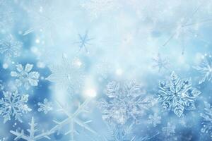 Christmas background with snowflakes photo