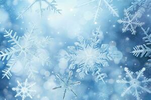 Christmas background with snowflakes photo