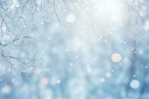 Winter forest natural background photo